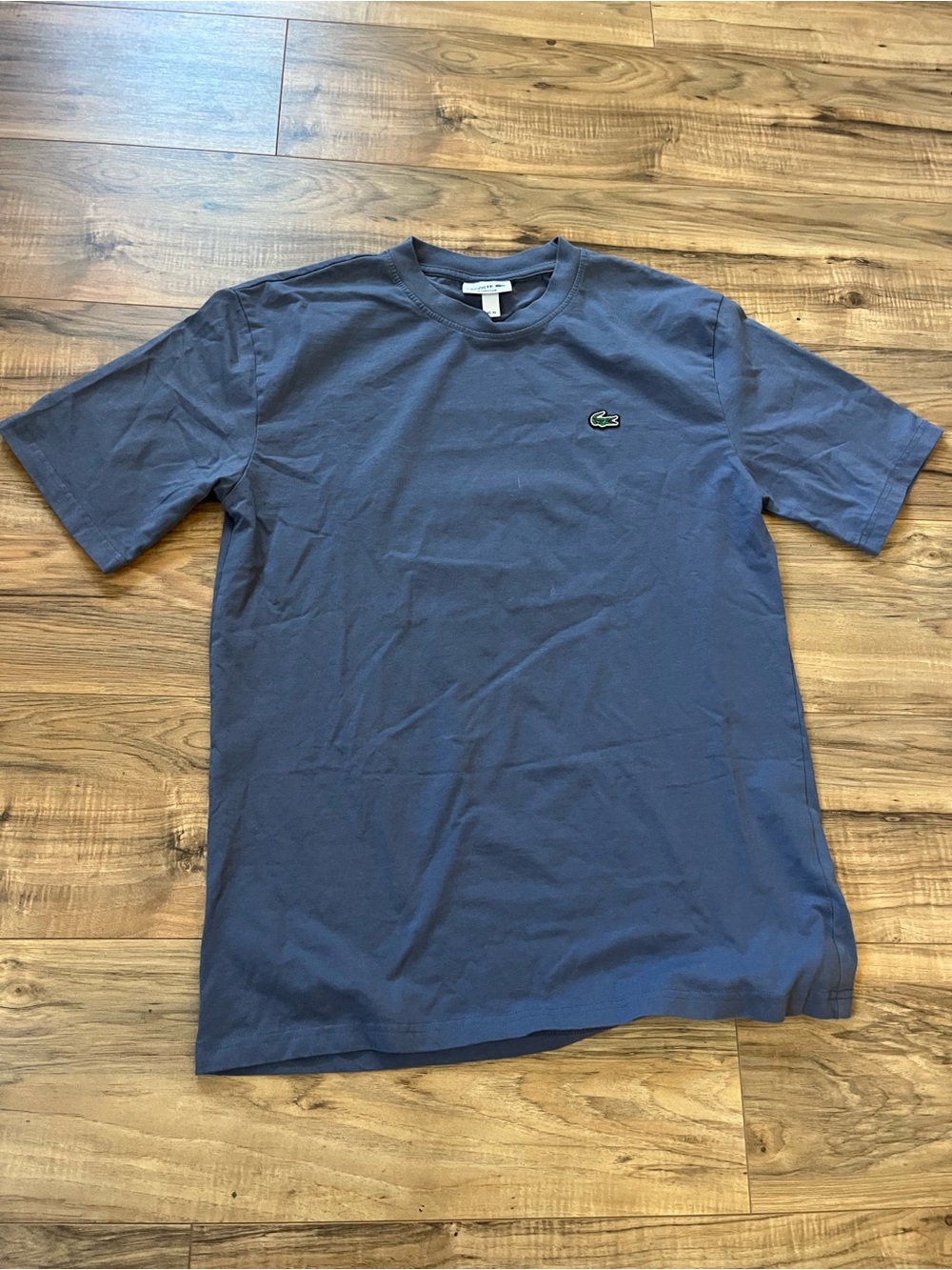 Lacoste Short-Sleeve Crew T-Shirt in Navy Blue